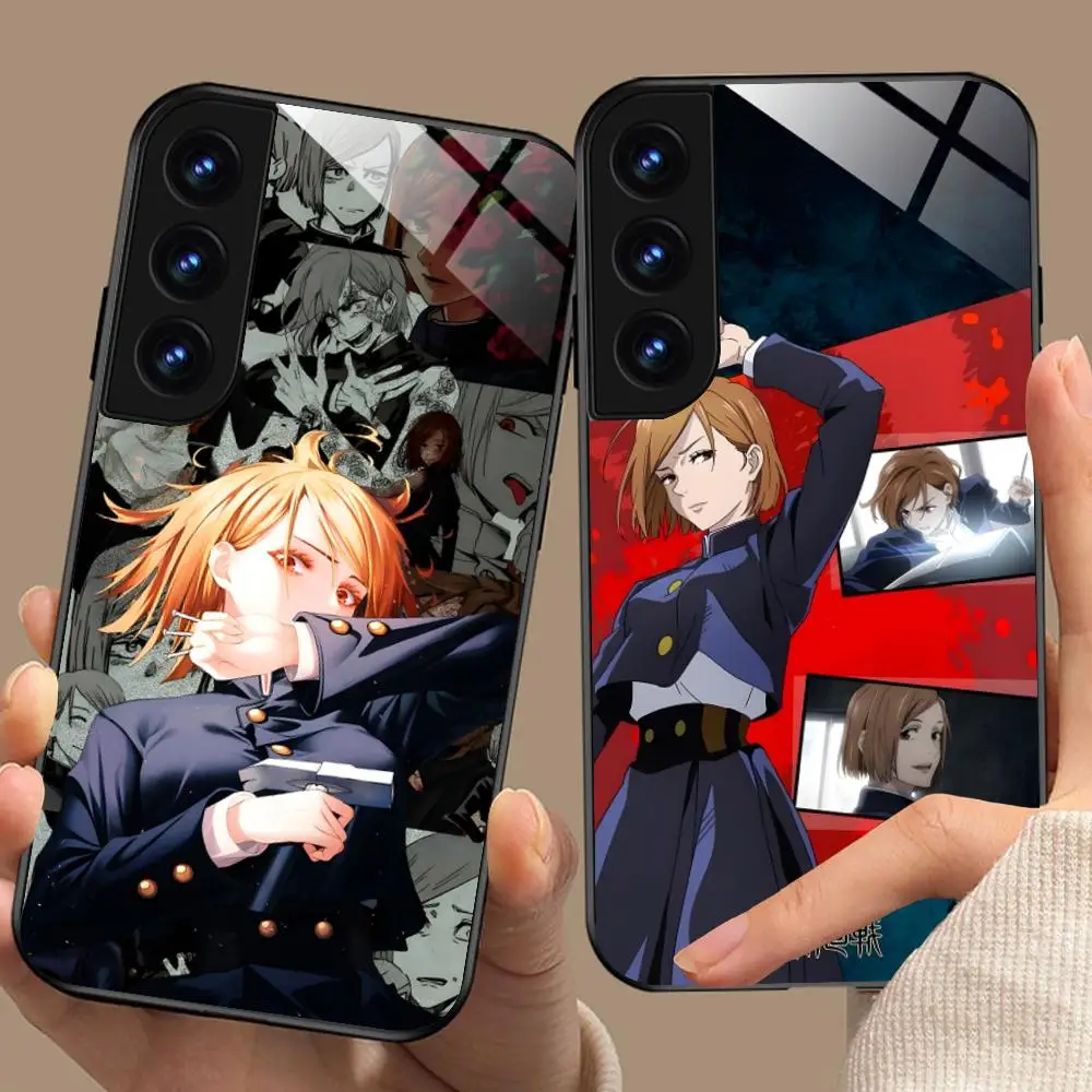 Jujutsu Kaisen Nobara Mobile Phone Case for Samsung Galaxy A56 55 54 53 52 51 36 35 34 23 16 15 5G Glass Colorful Cover Cover