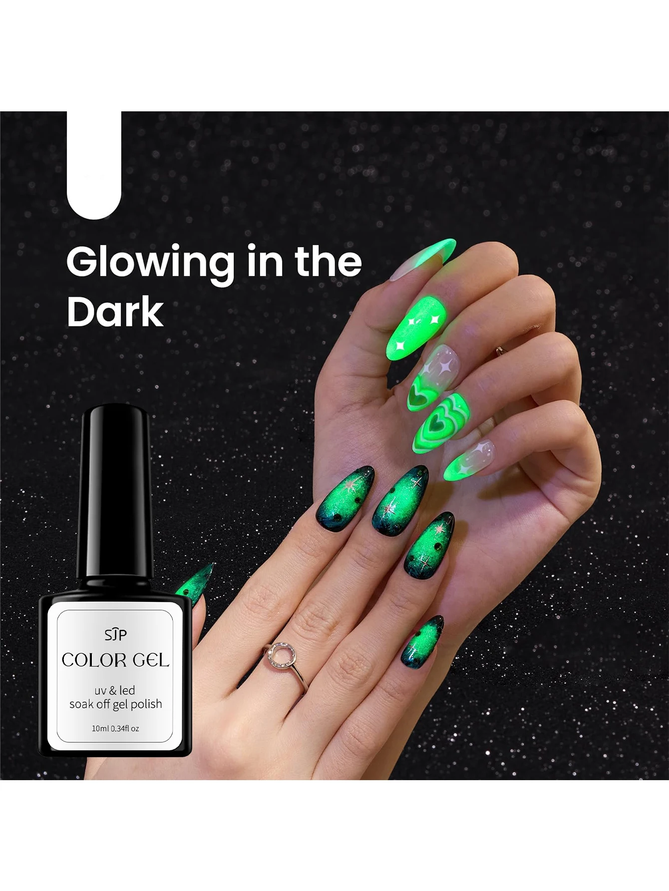 قطعة واحدة من معطف علوي من جل الأظافر المتوهج، معطف علوي من جل الأظافر المتوهج يدوم طويلاً لفن الأظافر، معطف علوي شفاف، مثالي لحفلات الهالوين