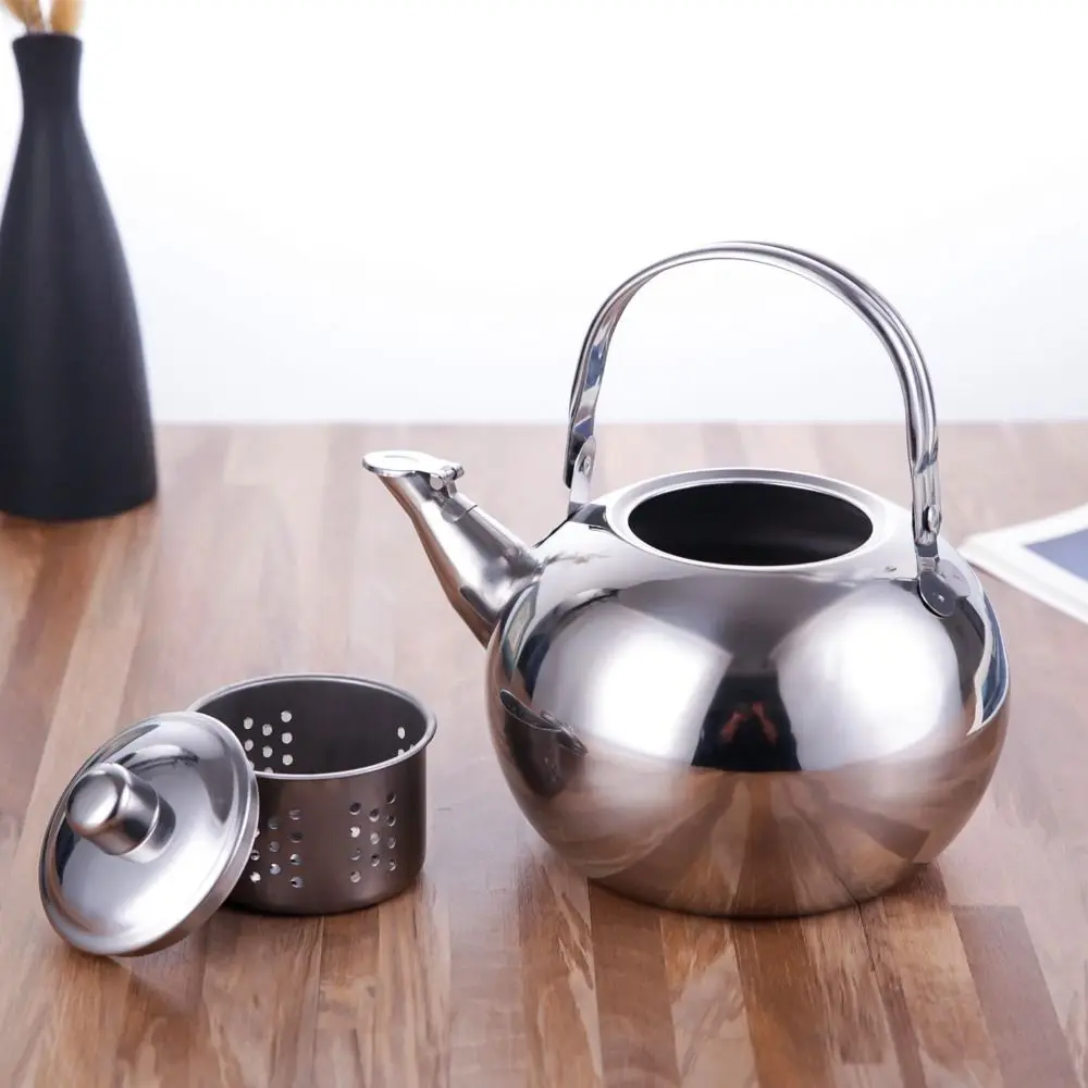 Portable Stainless Steel Water Kettles Teapot With Infuser Filter Coffee Kettle Green Oolong Tea Jug Home Tea Coffee Tools