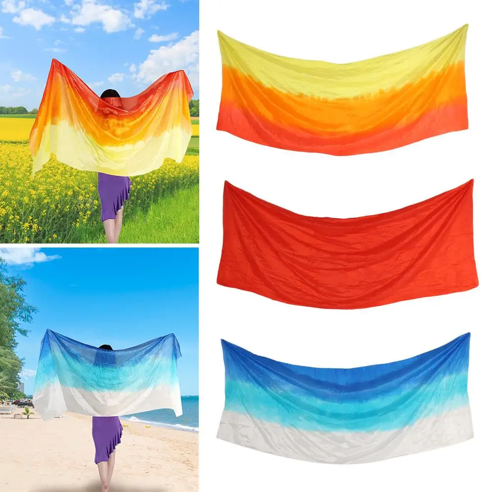 Belly Dance Veils 100% Silk Performance Dance Gradient Color