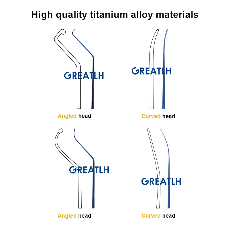 Titanium Lens Manipulating Hook Angle Curved Head Hook Ophthalmic Surgical Instrument