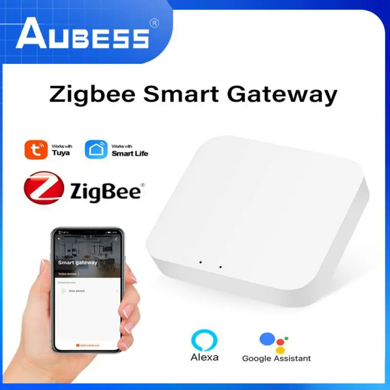 

Беспроводной шлюз Aubess Tuya Zigbee с Wi-Fi, дистанционное управление на мосте для дома, умное управление через приложение, через Alexa Google Home