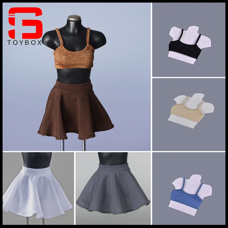 CHILI SPEELGOED 1/6 Schaal Vrouwelijke Meerdere Kleuren Vest Elastische Korte Rok Kleding Model Fit 12 ''Soldaat Action Figure Body poppen