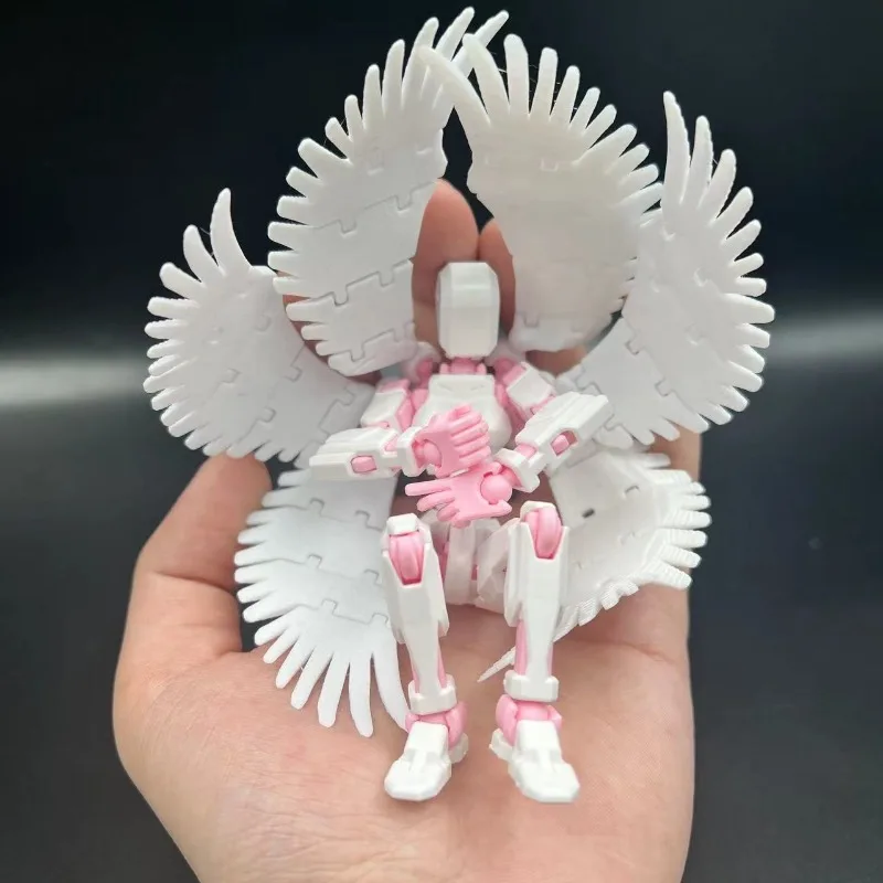 The Fourth Generation DIY Dummy 13 Action Figure ABS Multi-Jointed Movable Shapeshift Robot Mannequin with Wings Children Toy