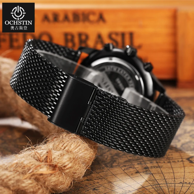 Fashion Mens Watches Top Brand Luxury High Quality Chronograph Quartz Watch Men Casual Steel Waterproof Men Clock Wristwatch