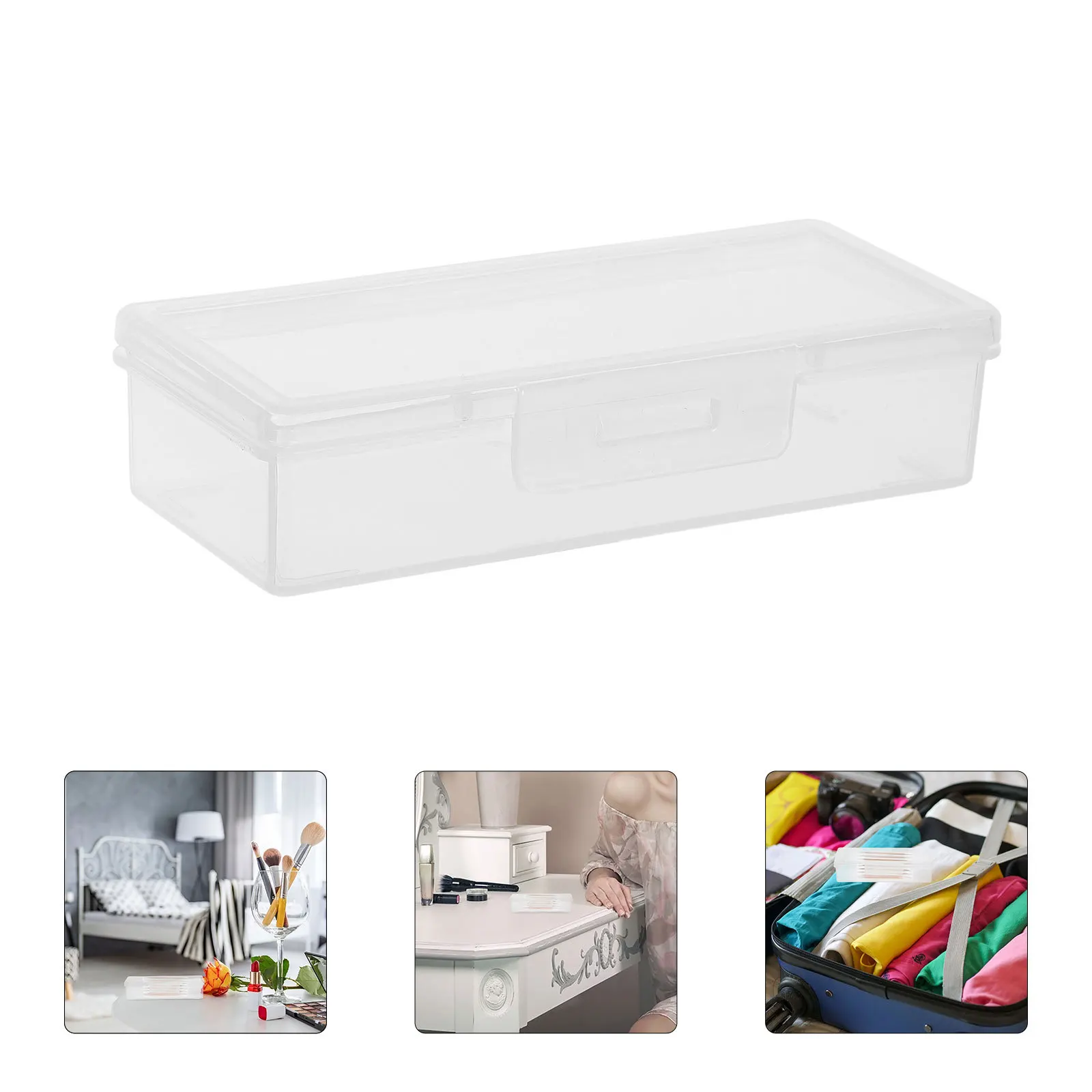 

4Pcs Portable Clear Cotton Swab Holder Travel Cotton Pad Dispenser Storage Box Compact Bathroom Storage Organizer