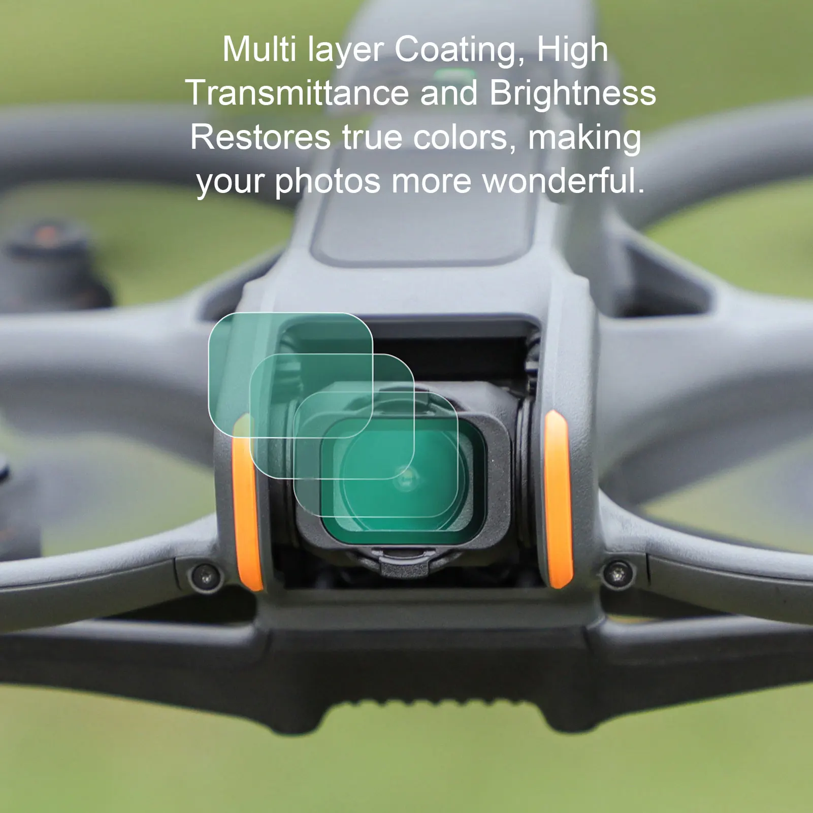 

ND8 ND16 ND32 ND64 Filters Quick Installation 4 Pack ND Camera Lens Filter Seamless Compatibility for Replacement for AVATA 2