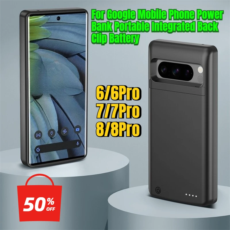 10000mAh for Google 6/6Pro/7/7Pro/8/8Pro Mobile Phone Power Bank Portable Integrated Back Clip Battery