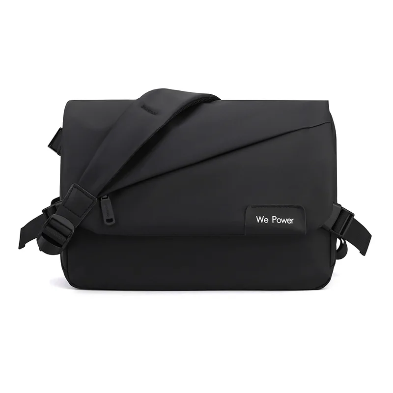 Sac à bandoulière en cuir PU imperméable pour hommes, sac messager simple, sac lancé à la mode, grande capacité, étui à bombes d'affaires, sac à bandoulière