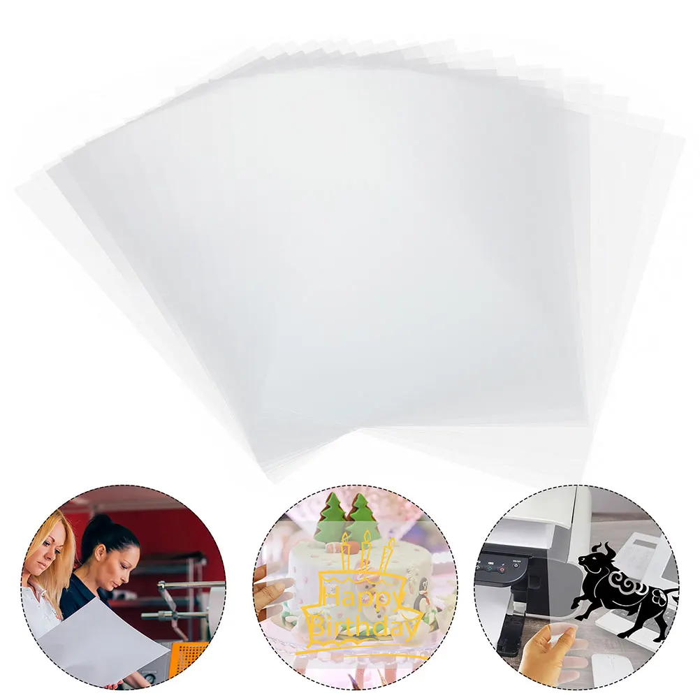 A4 Transparent Film Clear Vinyl Sticker Paper for DTF Transfer Printer High Transparency Durability Photo Printing Craft Signs