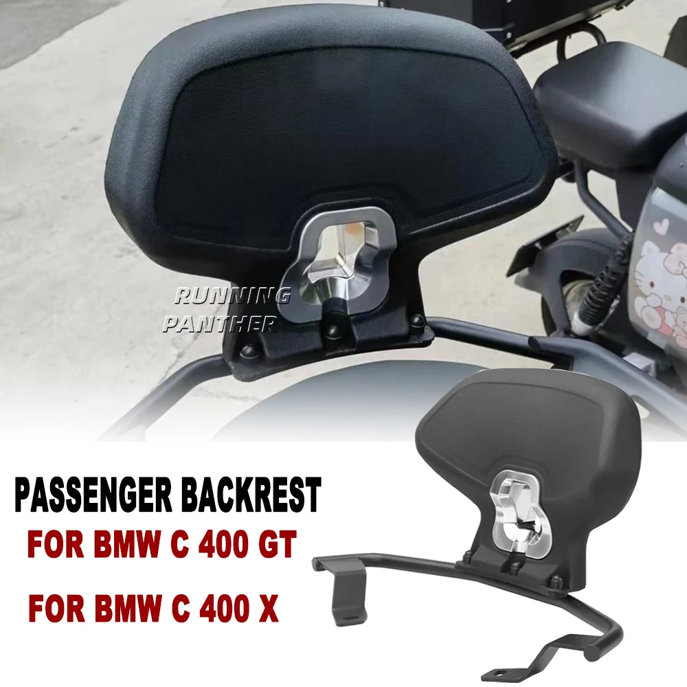 

FOR BMW C400GT C 400 X Motorcycle Accessories Black Rear Passenger Seat Backrest Cushion Back Rest Pad