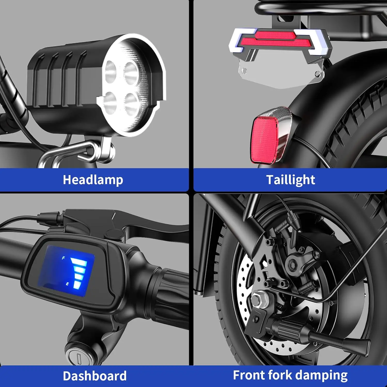 14” Folding Electric Bike 500W 23MPH 6