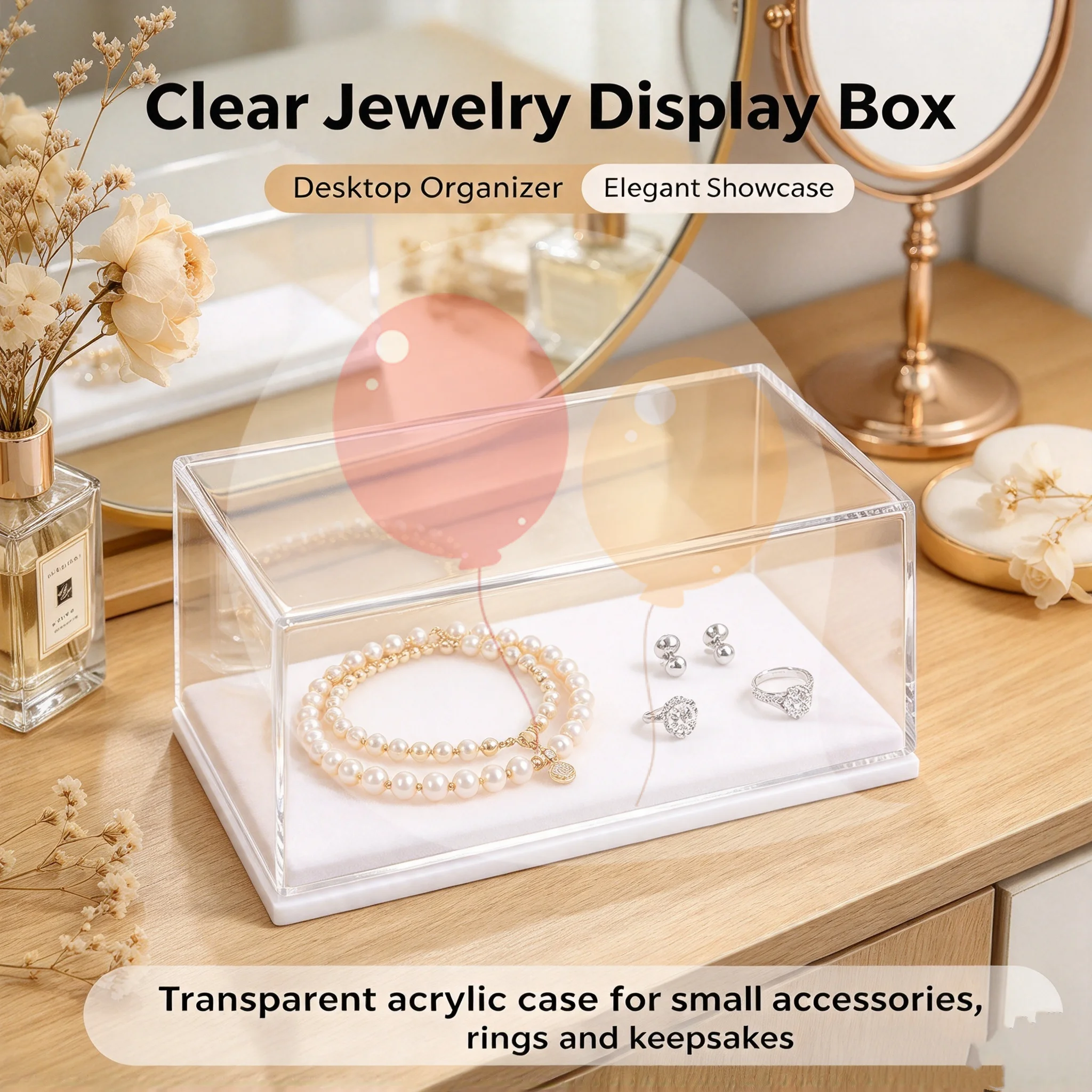 1PC Transparent Acrylic Model Display Box Household Jewelry Accessories Storage Box Dustproof Storage Supplies