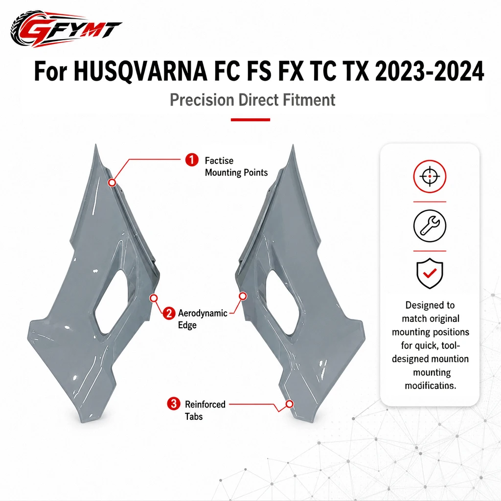 For K27 HUSQVARNA FC FS FX TC TX 125-450 23-24 Motorcycle Fuel Tank Guard Left Right Side Panels Mudguard Fender Protector Cover - view 6