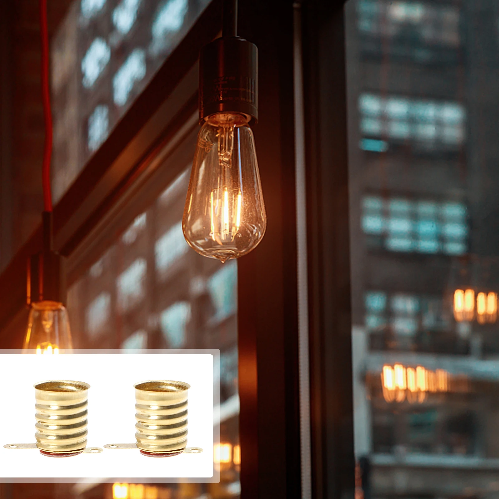 

25pcs Lamp Base Mini Bulbs Socket Experiment Accessories Golden Bronze Screw Holder Durability Electrical Learning Physical