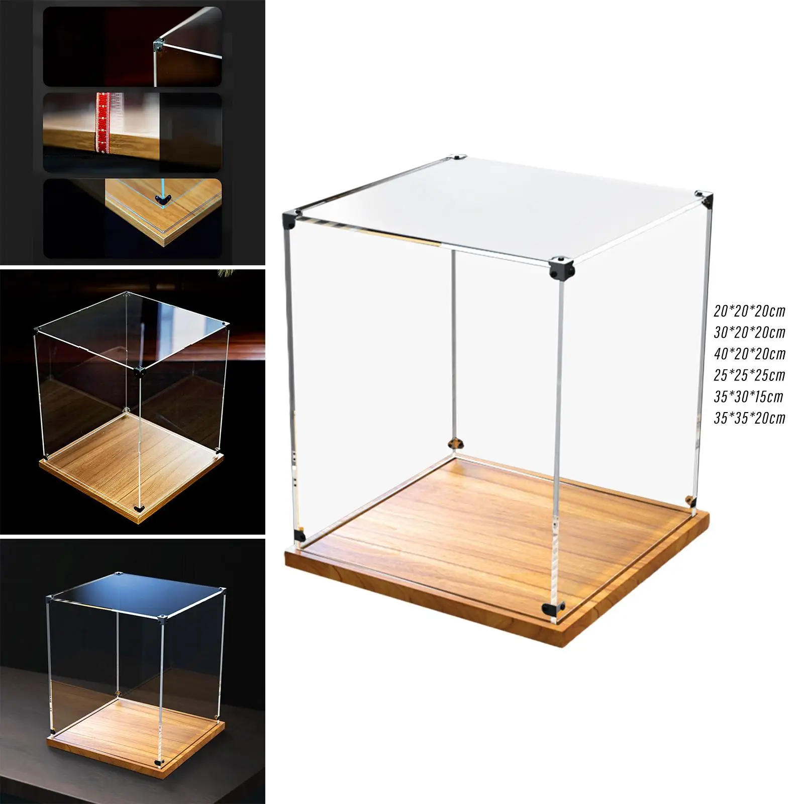 Transparent Display Case Decoration Storage Organizer for Living Room Action Figures