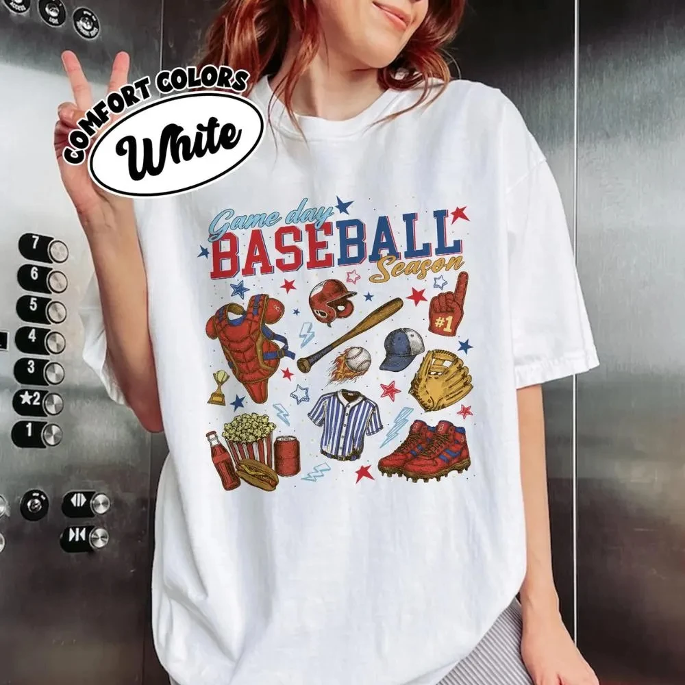 Baseball Game Day Comfort Colors® Shirt, Moms Club Tshirt, Mama Life Shirts, Softball Mom Gift