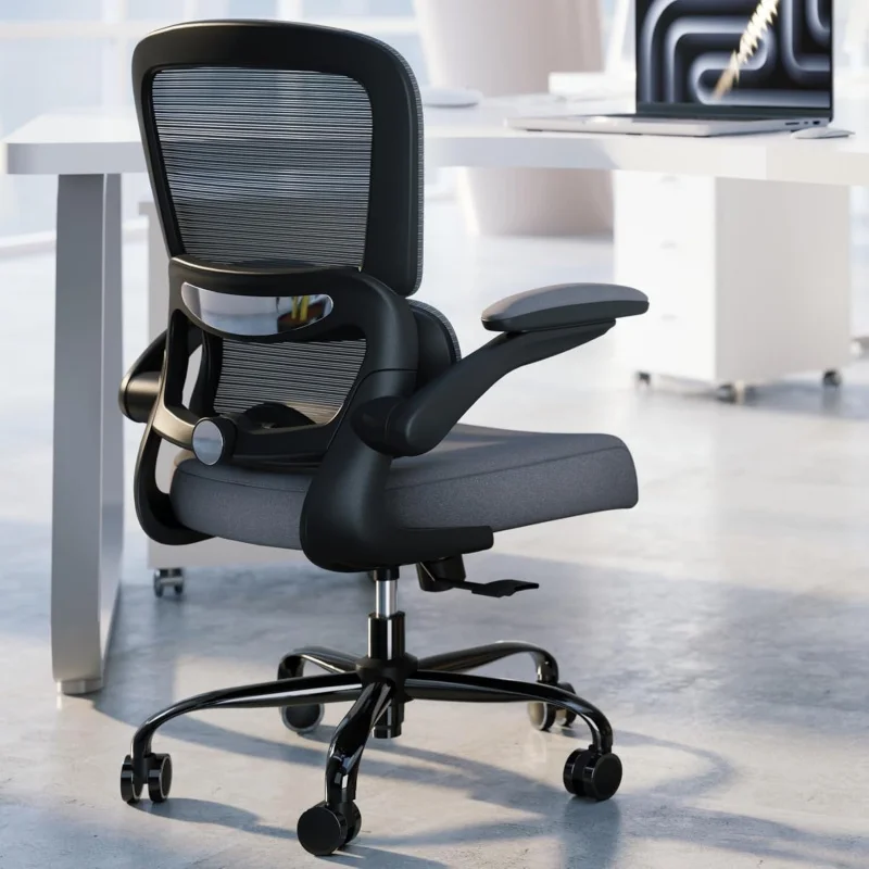 

Ergonomic Office Chair Adjustable Lumbar Mesh Computer Executive Home Chair Dark Gray