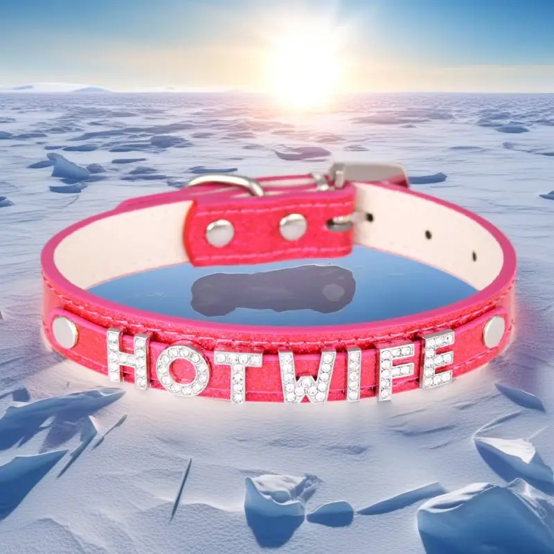 

Stylish Personalized Letters HOTWIFE Choker Women Leather Collar Punk Chocker Custom Cute Bling Crystal Jewelry Cosplay Necklace