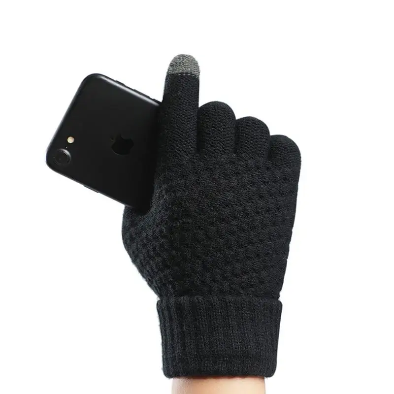 Heated Mittens For Women Velvet USB Heating Mittens Touchscreen Winter Hands Warm Gloves For Males Men Females Women