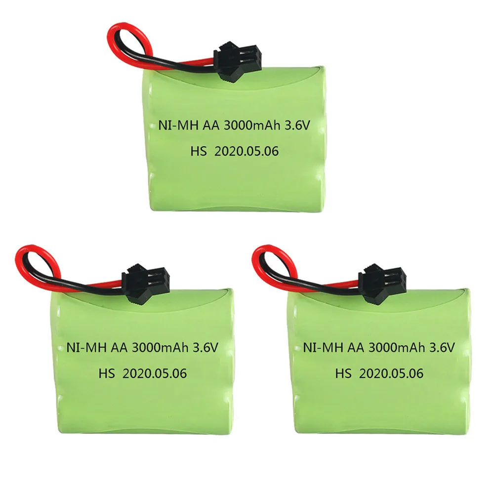 3.6V 3000mAh 2800mah 2400mah NI-MH Battery for rc car boat toys parts Electric toy security facilities electric toys AA battery