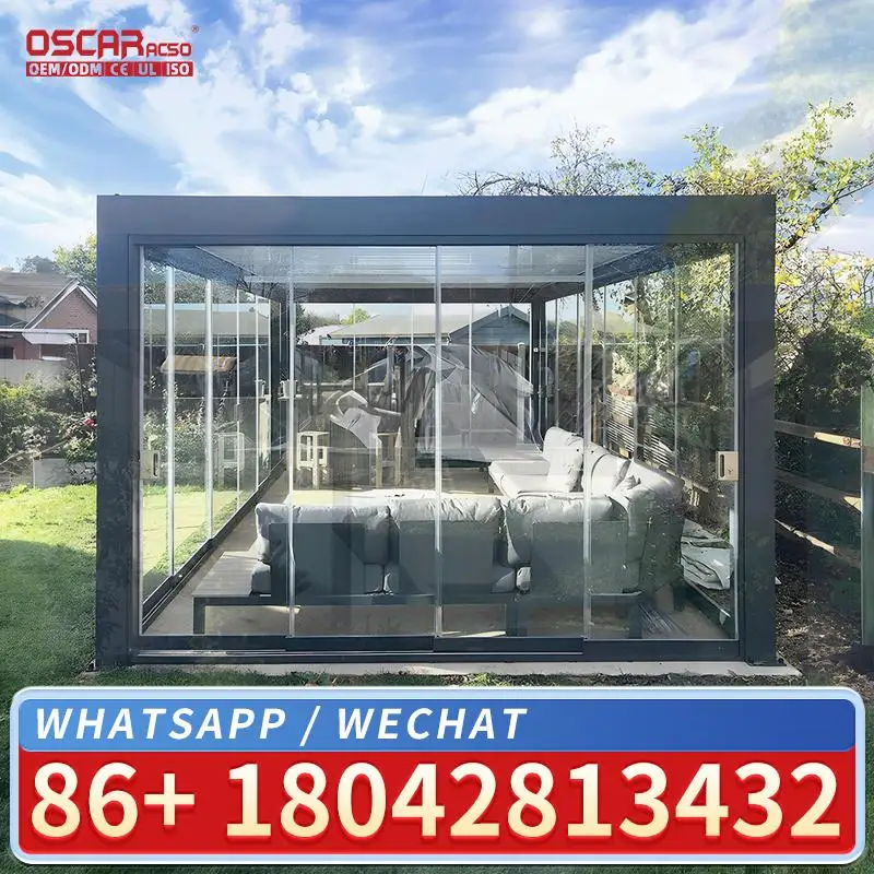 Aluminum Bioclimatic Louvered Roof Outdoor Structure High Quality Patio Shade for Garden Terrace Backyard Louver Pergola