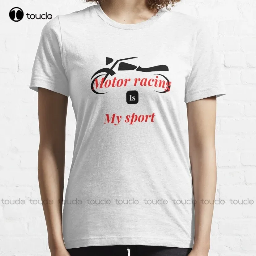 Motor Racing Is My Sport Classic T-Shirt Black T Shirt Women Shirts Custom Unisex Tee Digital Printing Breathable Cotton Retro