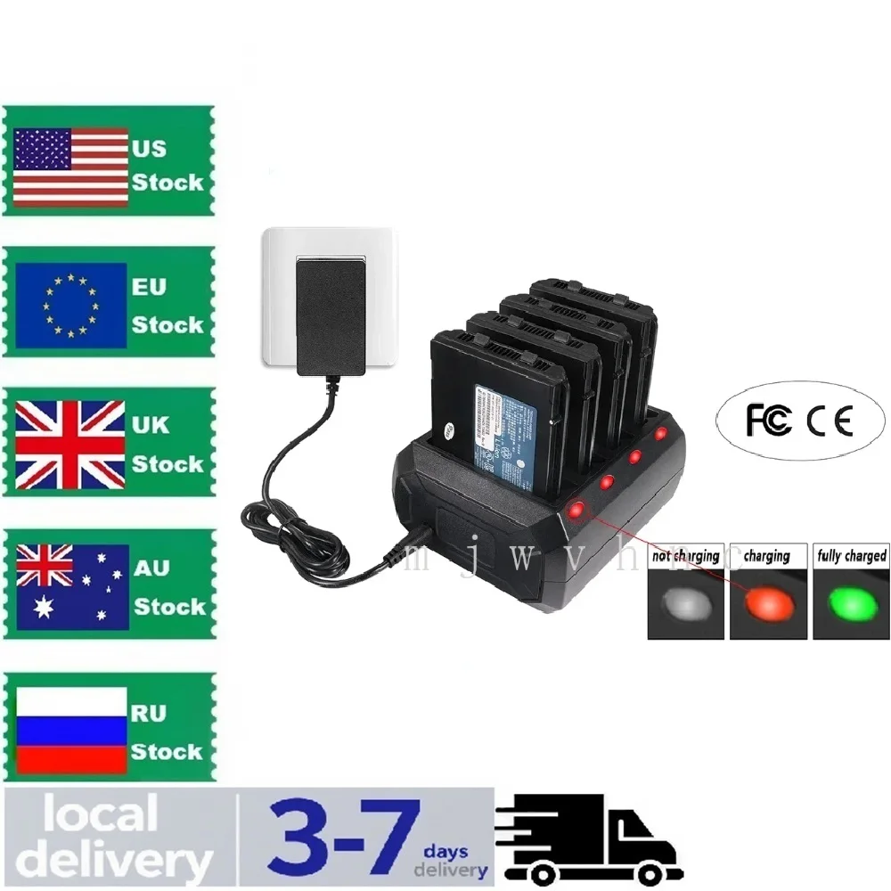 Charging Source Adapter with 4-Slot Battery Charger Base(SAC-TC7X-4BTYC1)For Zebra Symbol TC75 TC70 TC77 TC72 Free Shipping