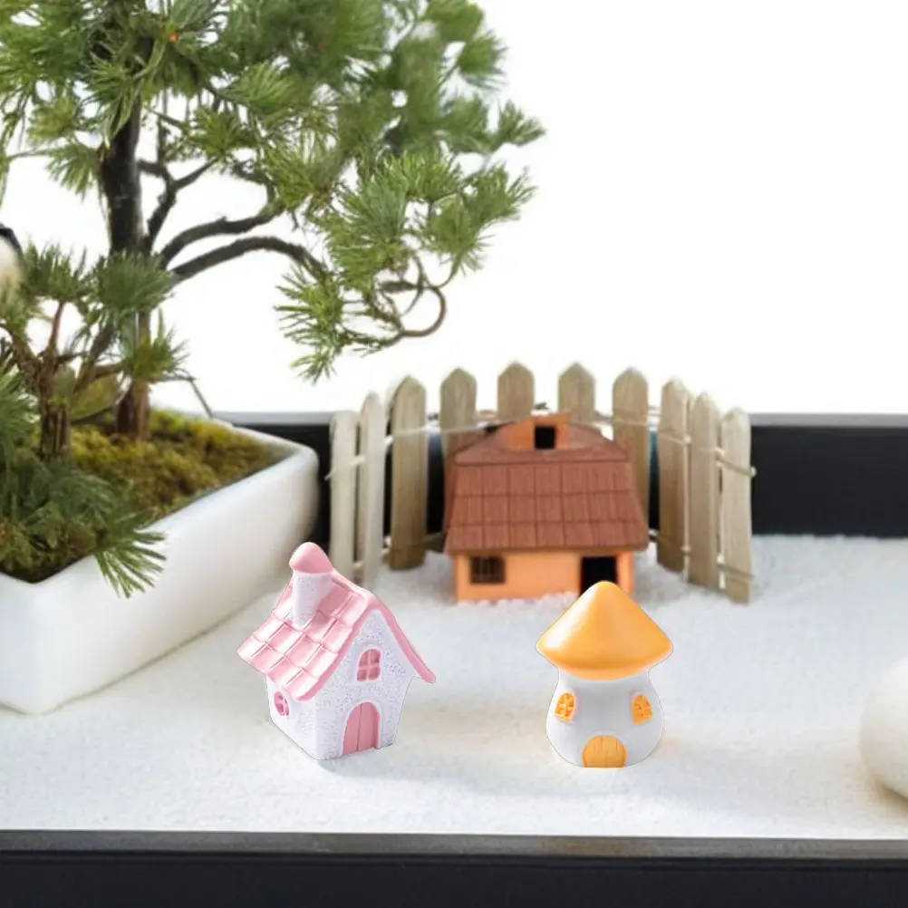 

4 Pcs Small Landscape Ornaments Micro Mushroom Fairy Garden Statue Supplies House Statues Miniature Figurines Decoration Decors