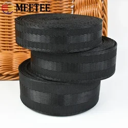 2/5/8/10M 25/32/38mm Nastri in nylon nero 1.2mm di spessore Nastro per cintura di sicurezza auto Sling Band Cucito Treccia Vincolante Trim