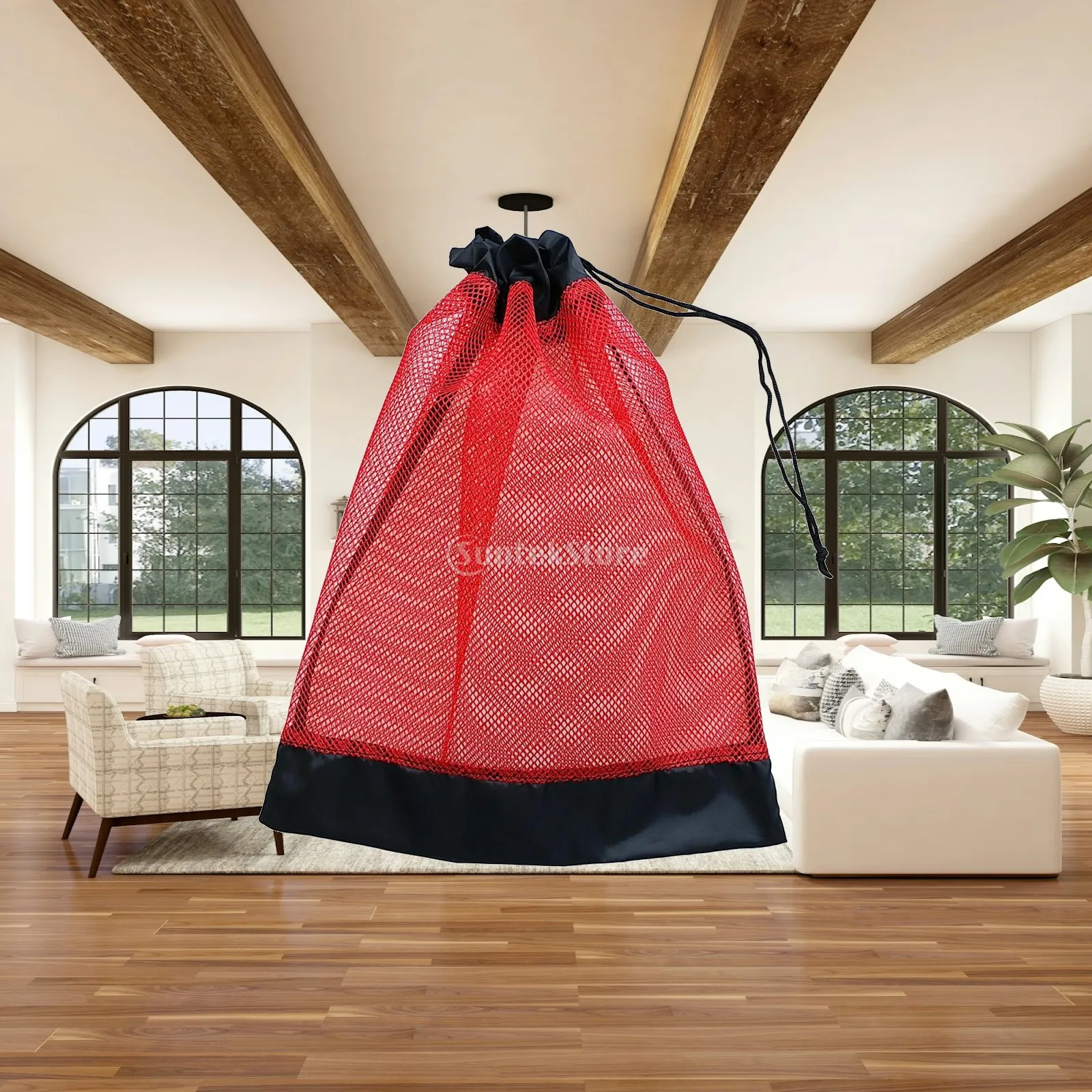 

Durable Mesh Diving Equipment Bag Snorkel Gear Holder Storage Pouch for Swim Goggles Flippers and Mask