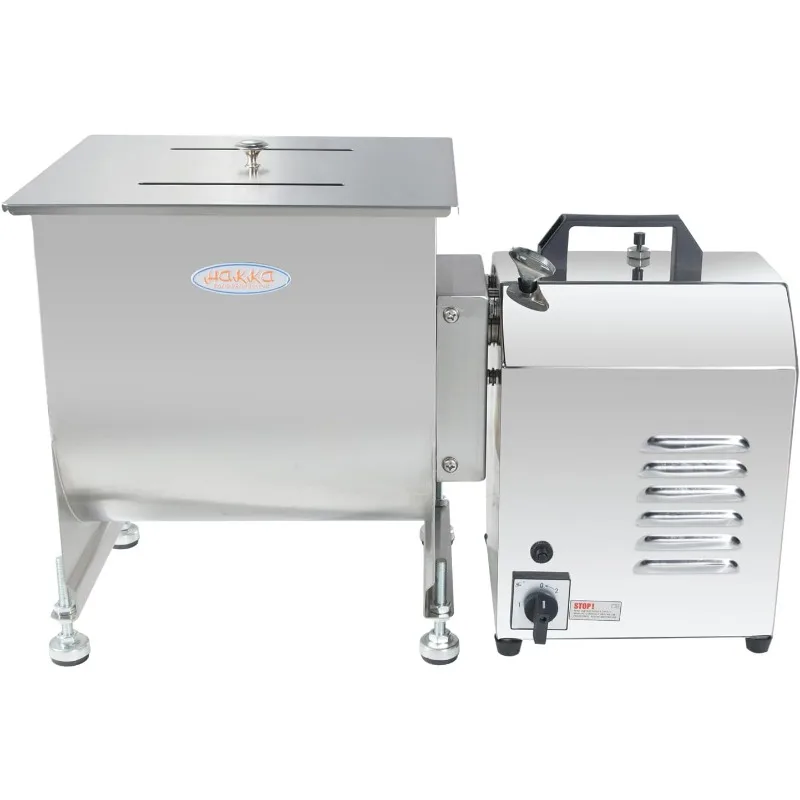 Hakka 15lb/7.5L Electric Meat Mixer, Stainless Steel 10L Capacity Fixed Tank Commercial Meat Mixer with Motor