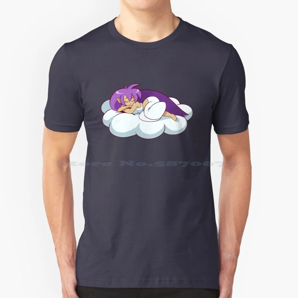 Dreaming On A Cloud T Shirt 100% Cotton Tee Shantae Half Genie Hero Cute