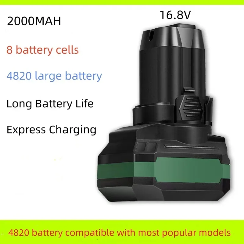 Universal Dongke 18650 Large Capacity Battery Pack 16.8V 8-Cell Lithium Hand Drill Battery Replacement for Power Tools