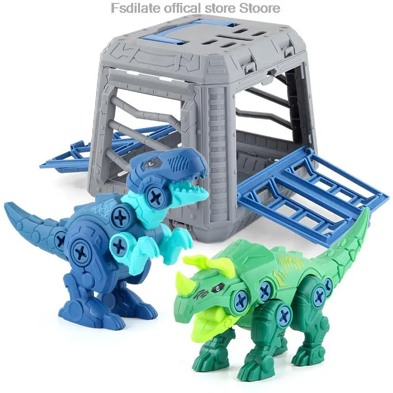 DIY assembled dinosaur Building block toys Assembly of Tyrannosaurus Rex building blocks with Mini electric drill gift for kids