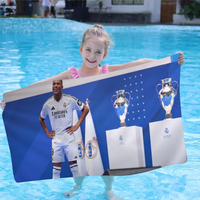 Kylian Sanmi Mbappé Lottin Football Player Microfiber Blanket Quick Drying Beach Oversized Printing Super Absorbent Pool Towel