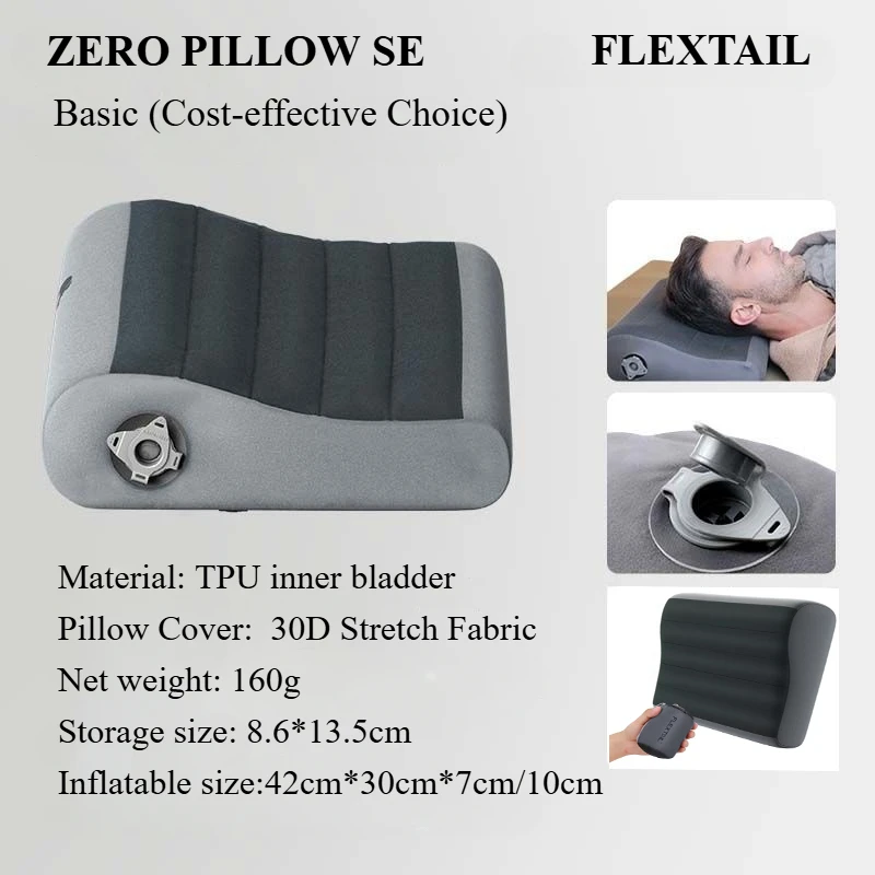 

FLEXTAIL ZERO PILLOW SE Outdoor Portable Inflatable Pillow Sleeping Bag Nap Pillows Lightweight Travel Camping Inflatable Pillow