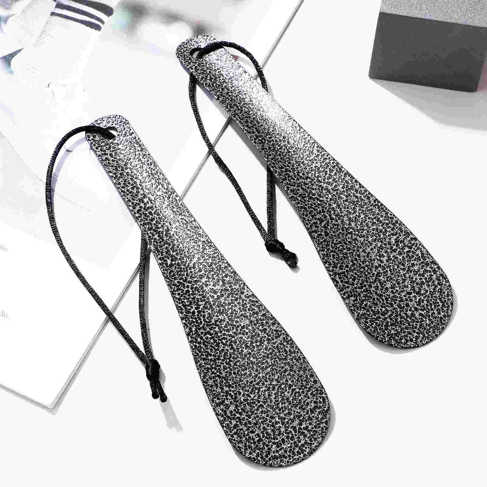 

2 Pcs Shoes Metal Shoehorn Travel Shoehorns Lifting Tool Pregnant Woman Handle Kids Tools