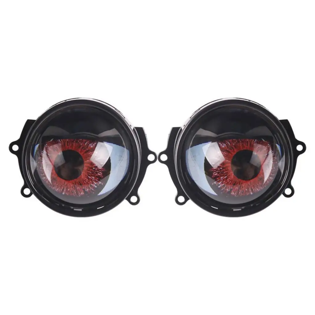 3 Inch Dynamic Eyes LED Headlight Lens Glass Body Easy Install Auto Lights for Universal Car Front Upgrade