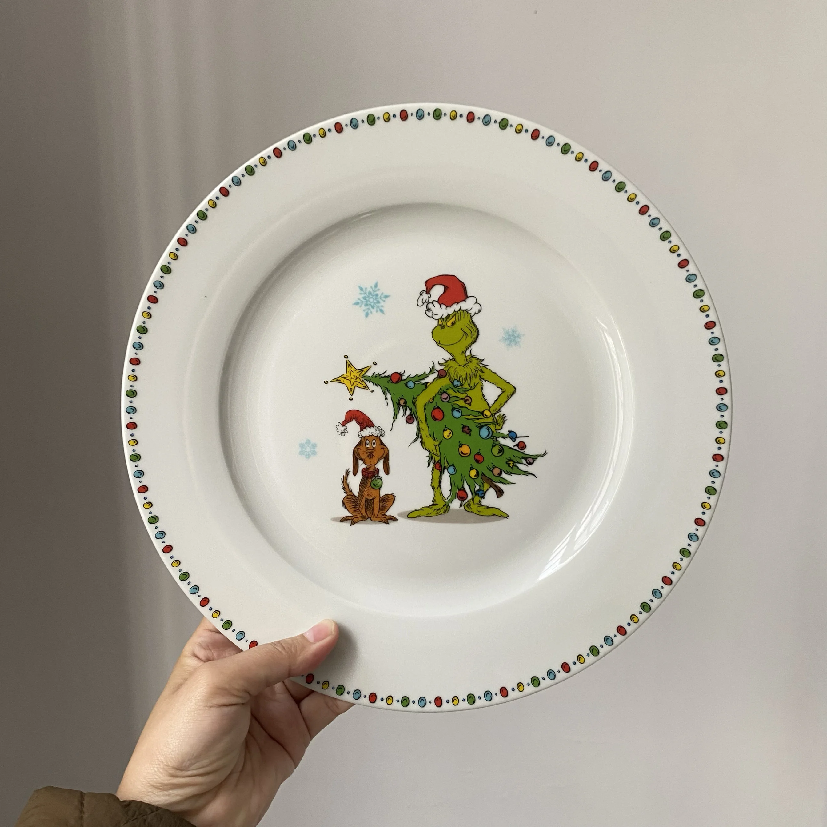 

Ceramic Steak Large Household Cartoon Children's Fun Dim Sum 10-inch Dim Sum Plate