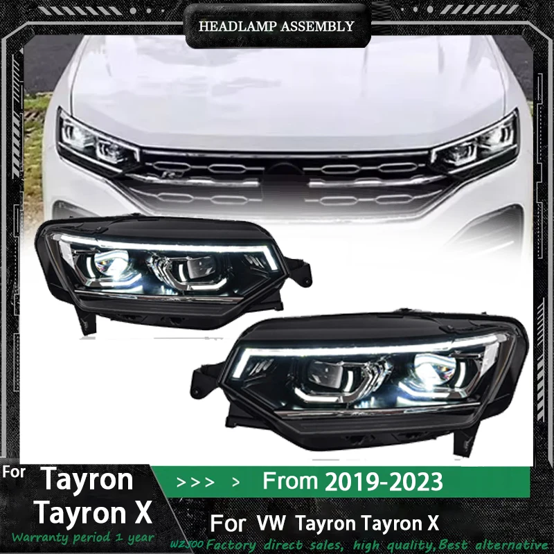 Car Headlights For VW Tayron 2019-2023 Tayron X LED Car Lamps Daytime Running Lights Dynamic Turn Signals Car Accessories