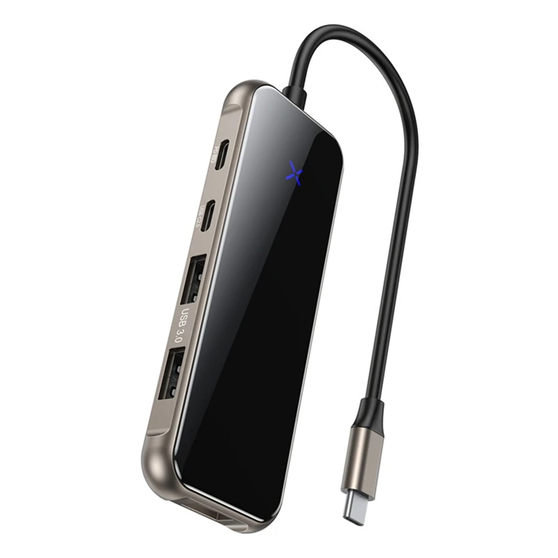 

Док-станция Type-C 8-в-1 USB-хаб из цинкового сплава для Huawei и Apple в наличии. Компьютерная периферия.