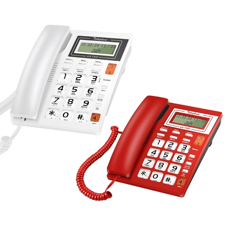 5asd Big Button Telephone for Eldly Crystal Landline Trade Call Desk Display Caller