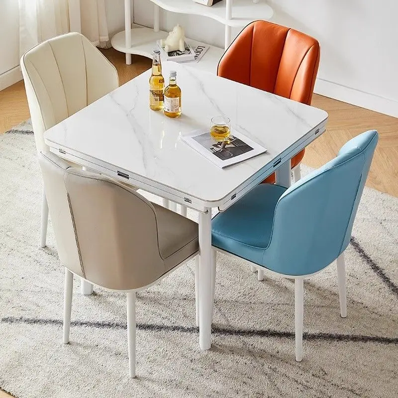 للطي الشمال طاولة طعام أرجل قابلة للتمديد مستديرة قابلة للتمديد طاولة طعام مجموعات غرفة غرفة المعيشة Mesas Plegables أثاث Portatil