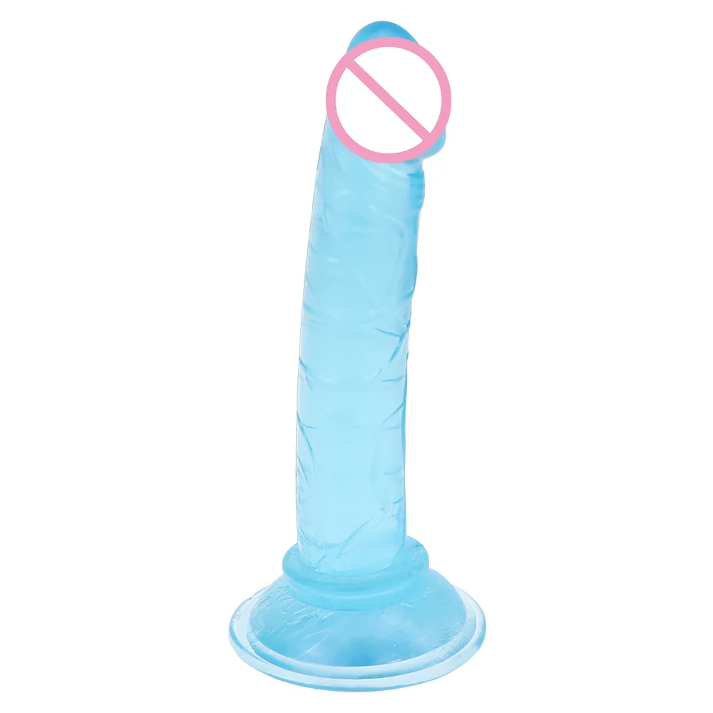Erotik-Shop für Erwachsene Weicher Dildo Sexy Spielzeug Bunter Analplug Frauenpenis mit Saugnapf Cock Buttplug für Frauen