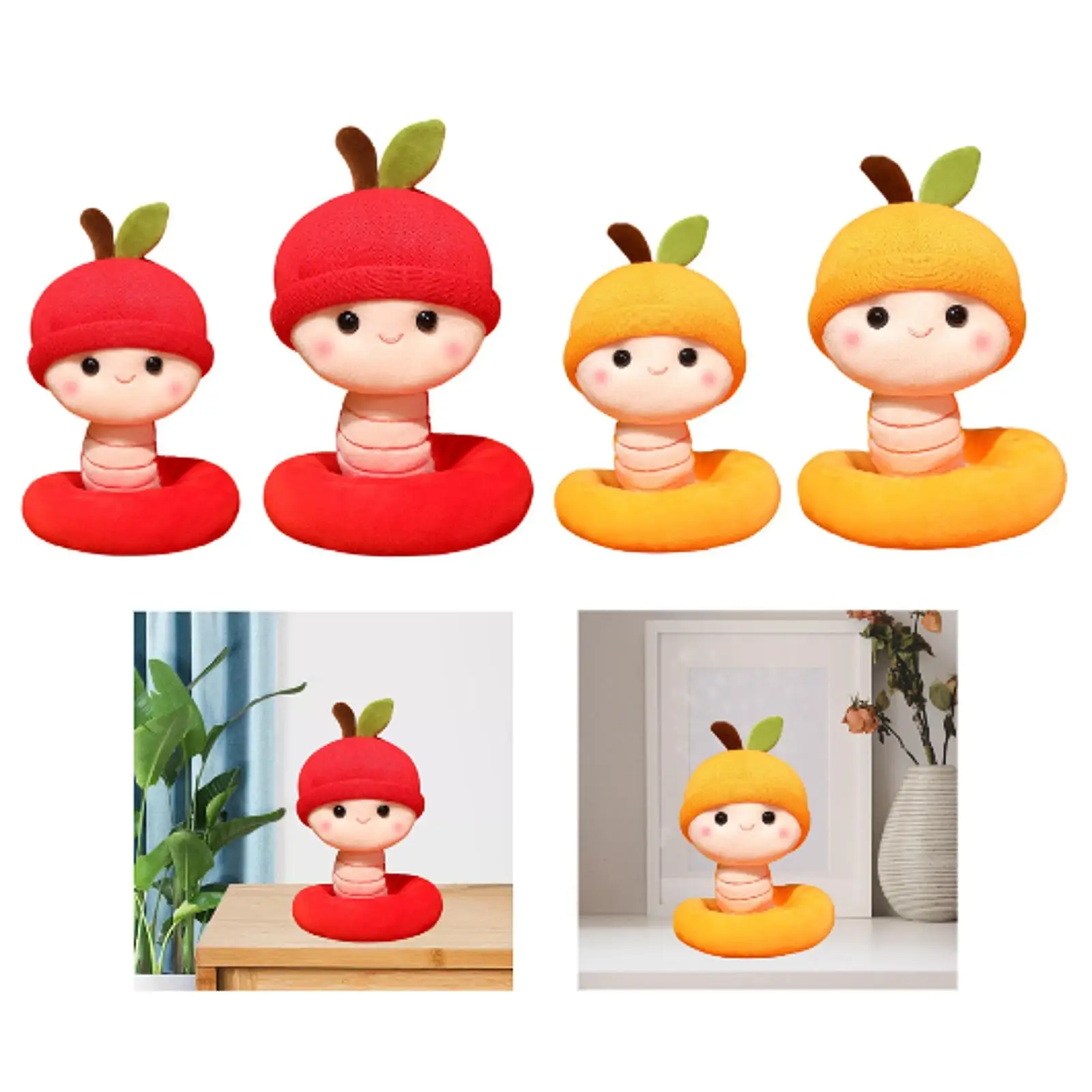 Año de serpiente juguete de peluche abrazando almohada de felpa muñeca de peluche decorativa 2025 chino