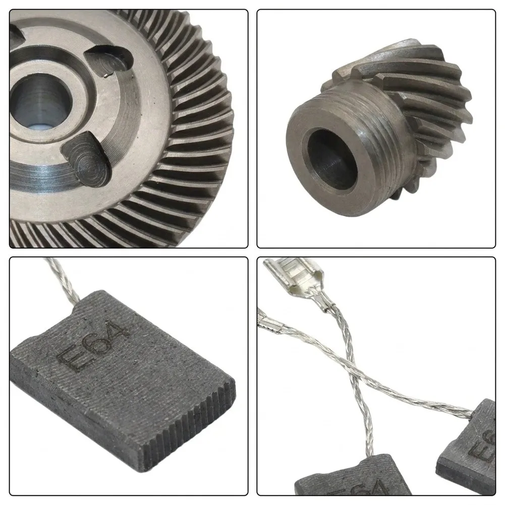 Metal Gear Carbon Brush Set 1607014171 1600A005BH Compatible with For GWS20-230 For GWS20-180 Grinding Machine