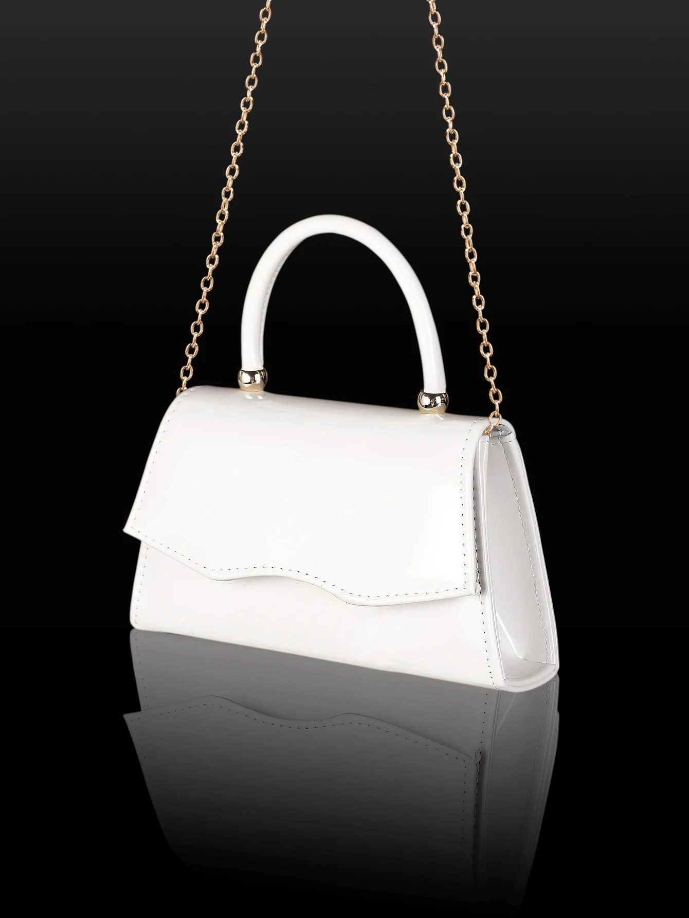 حقيبة يد نسائية أنيقة وأنيقة للولائم بمرآة، حقيبة زفاف نسائية لامعة ورائعة، محفظة عشاء رومانسية راقية، حقيبة كتف فاخرة متطابقة مع أقراط وحجر الراين، مناسبة للحفلات الراقصة، مناسبة للفتيات، الياقات البيضاء، إلخ.