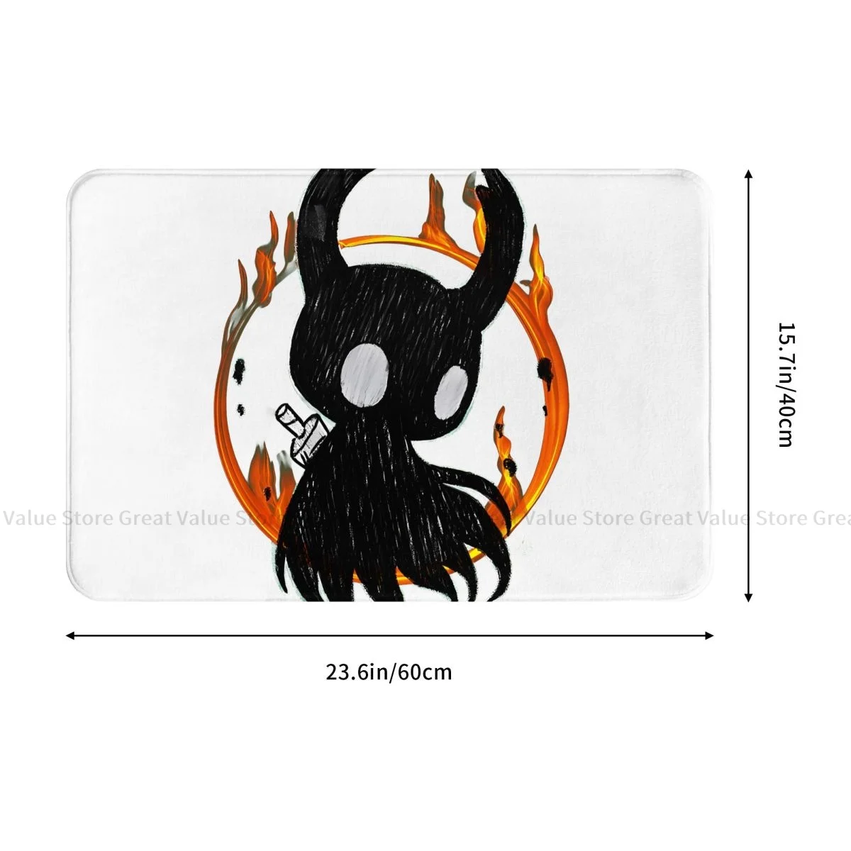 Hollow Knight Game Kitchen Non-Slip Carpet Dark Hollow Bedroom Mat Entrance Door Doormat Floor Decoration Rug