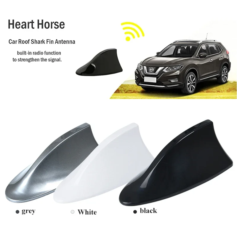 هوائي قرش Aileron de Signal FM Universel pour voiture، إشارة راديو FM ذاتية اللصق للسيارة، هوائي زعانف القرش المزخرف